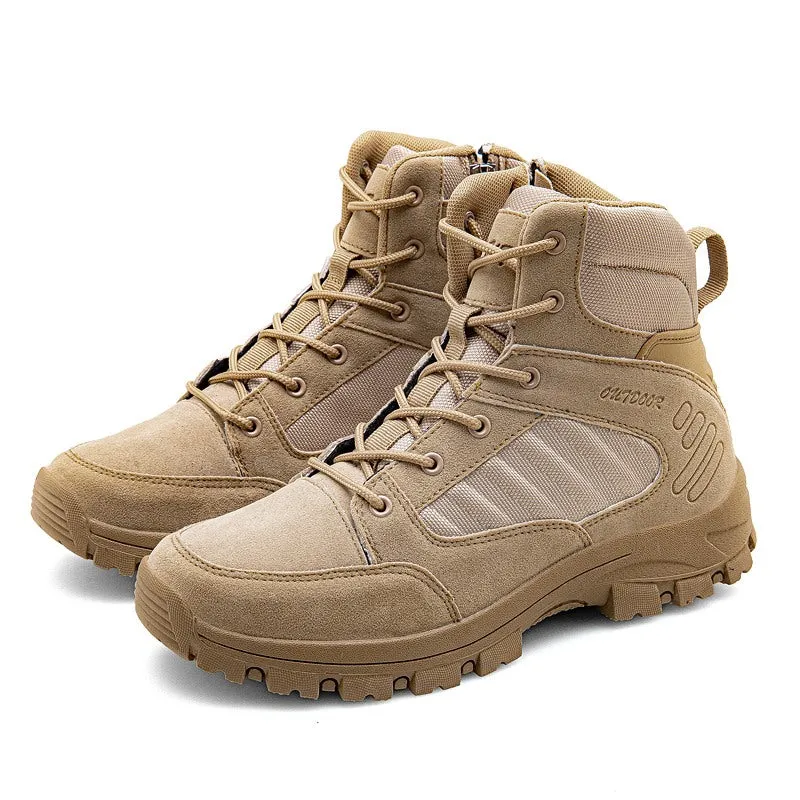 Men's Winter Tactical Military Combat Suede Leather Boots