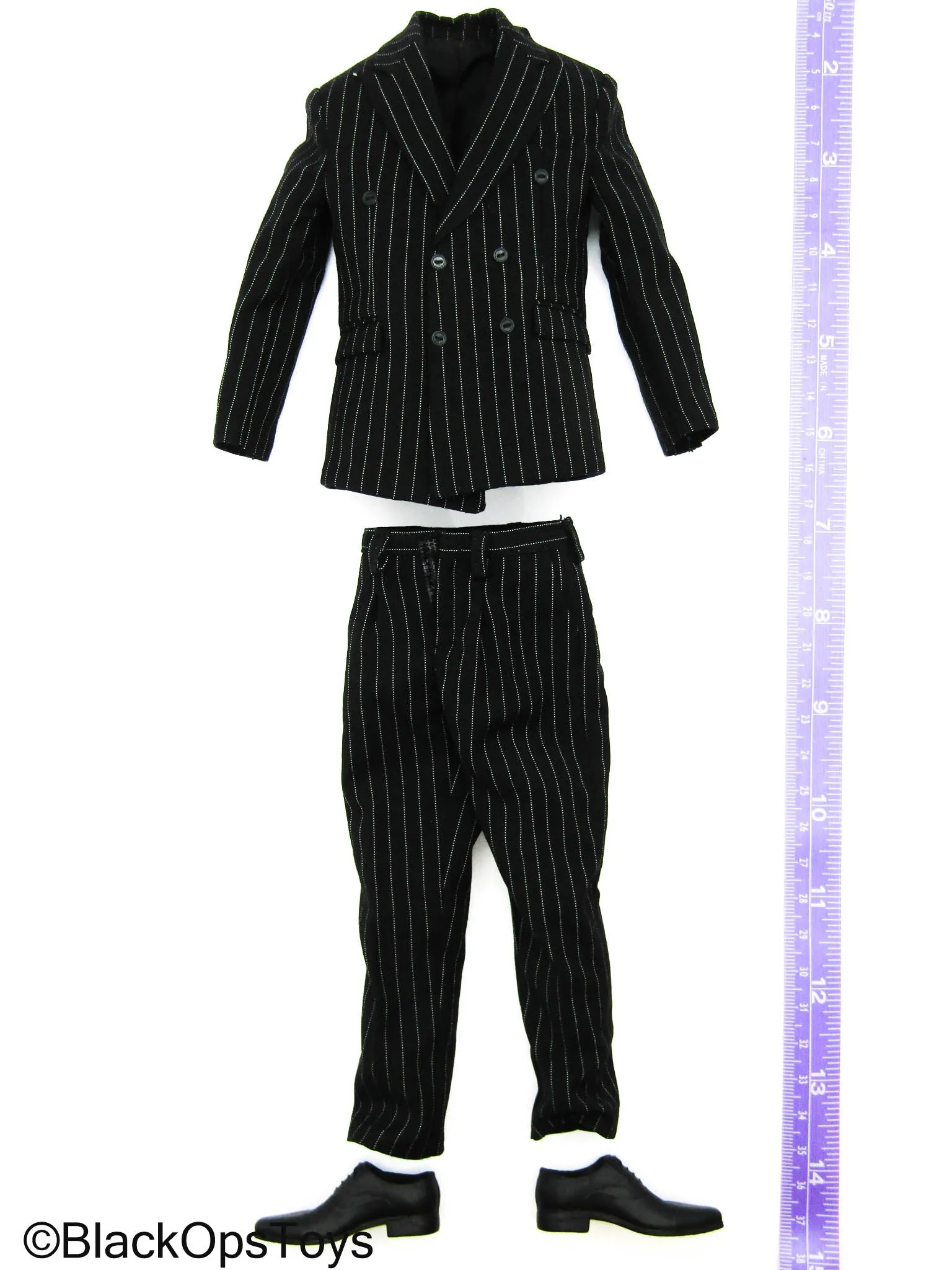 Mental Patient - Black Dress Suit Set w/Black Shoes (Peg Type)