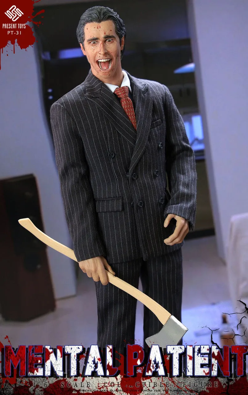 Mental Patient - Black Dress Suit Set w/Black Shoes (Peg Type)