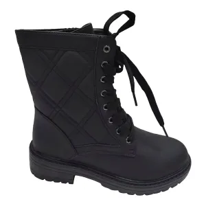 mySTYLE Women's Quilted Combat Boots