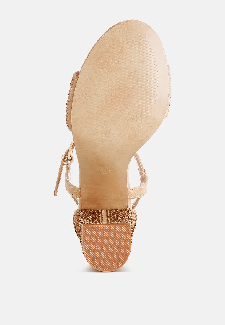Navoli Rhinestones Embellished Sandals