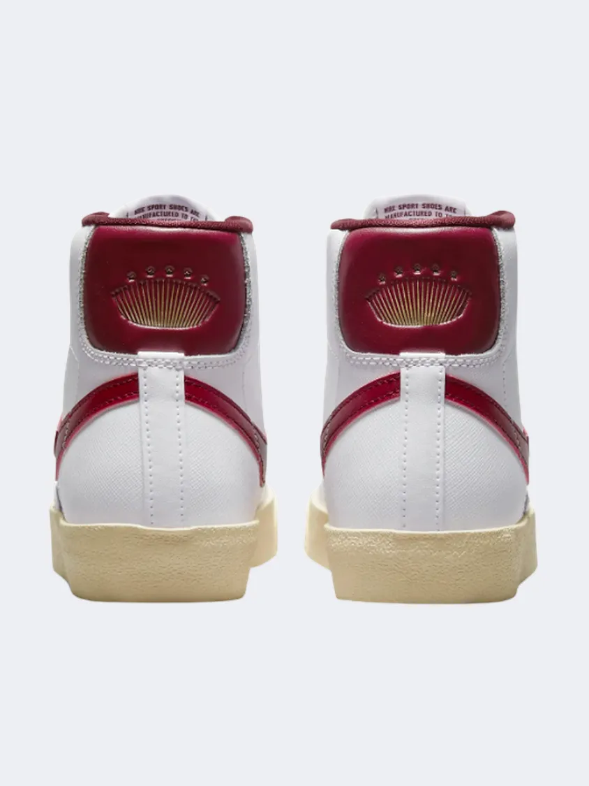 Nike Blazer Mid 77 Women Lifestyle Shoes White/Muslin/Red