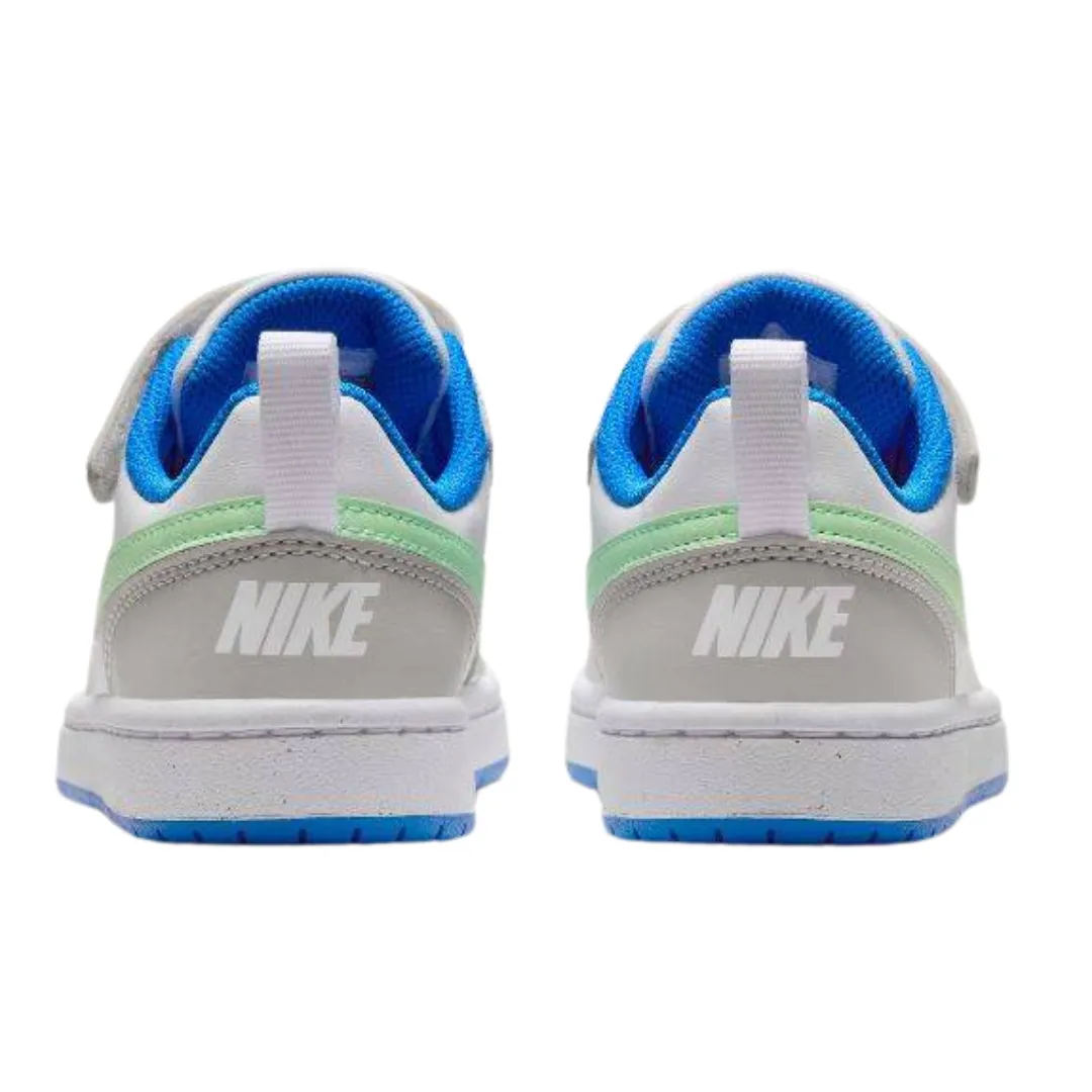 Nike - Kid's Court Borough Low Recraft PS 'Light Iron Vapor Green' - Light Iron Ore / White / Photo Blue / Vapor Green