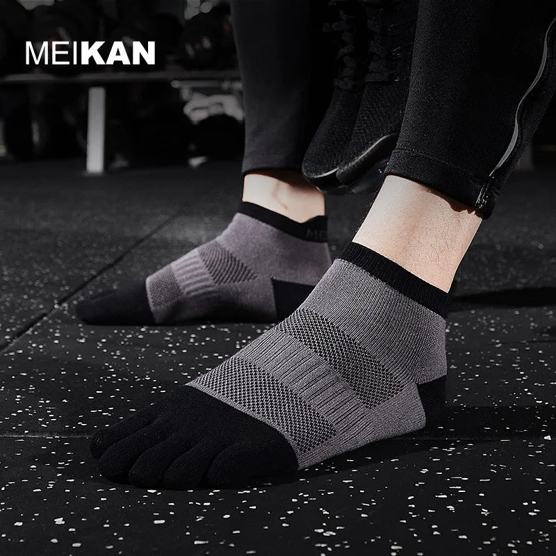 Owlkay Breathable Sweat-wicking Short Five-toe Sports Socks