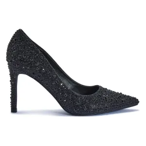 PETUNIA2 STILETTO POINTY TOE DIAMANTE SHIMMER COURT SHOE PETUNIA2 STILETTO POINTY TOE DIAMANTE SHIMMER COURT SHOE