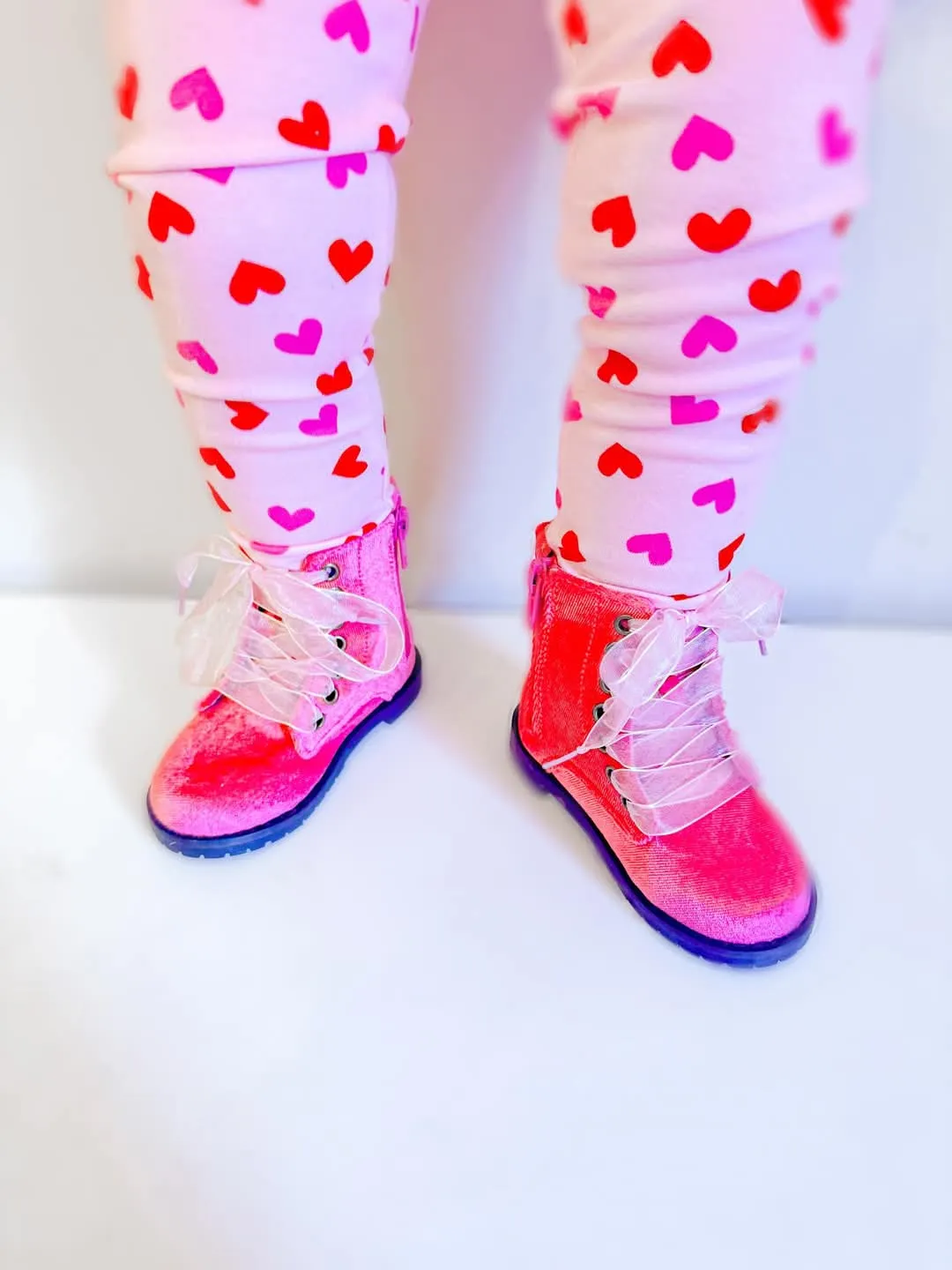 Pink Velvet Boots