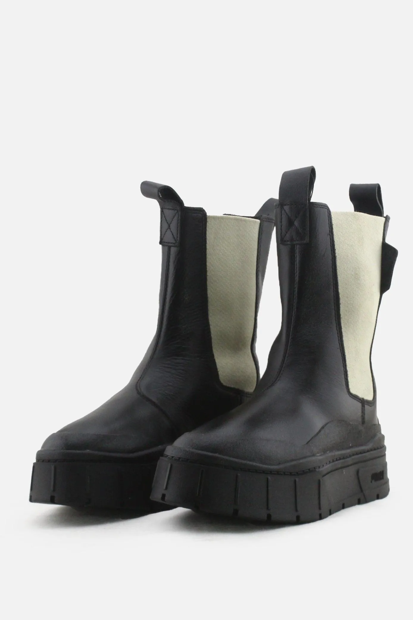 Puma Stretchable Combat Ankle Boots | 100% Authentic Leather