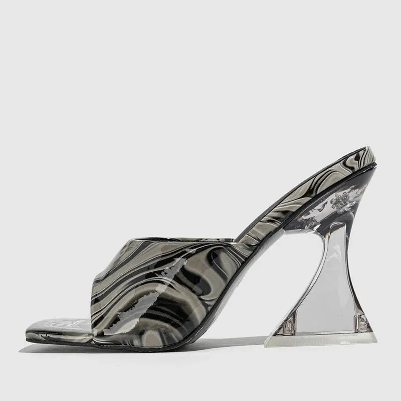 Quirky Transparent Heel mules