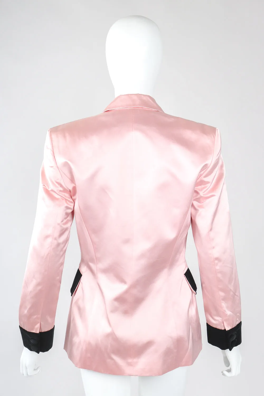 Satin Contrast Tuxedo Jacket