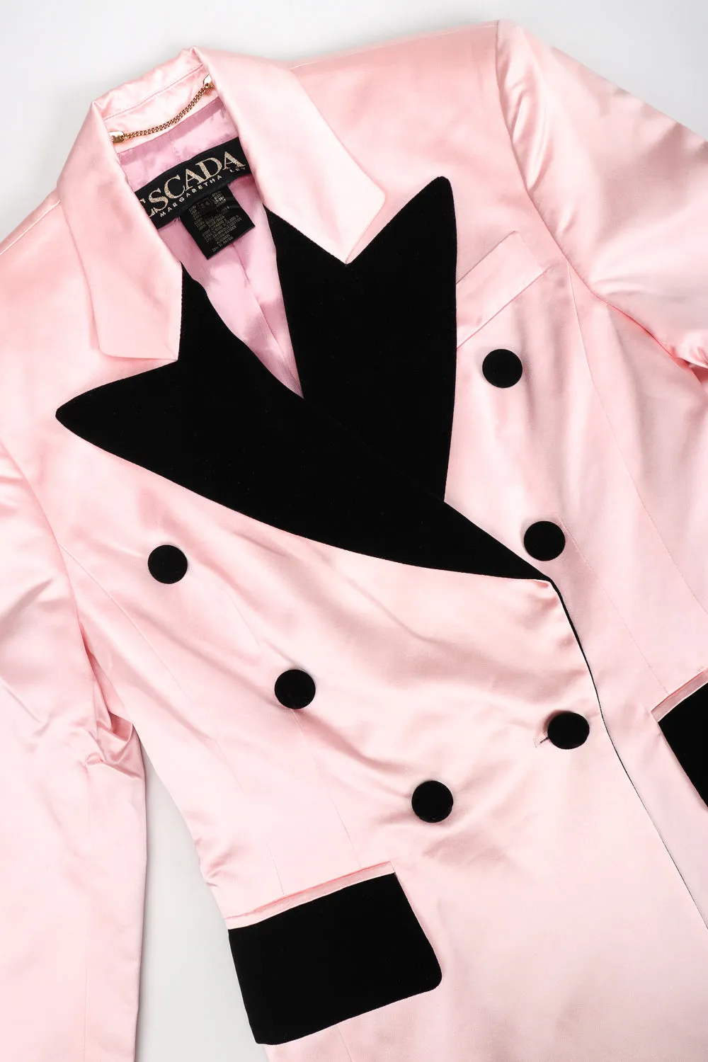 Satin Contrast Tuxedo Jacket