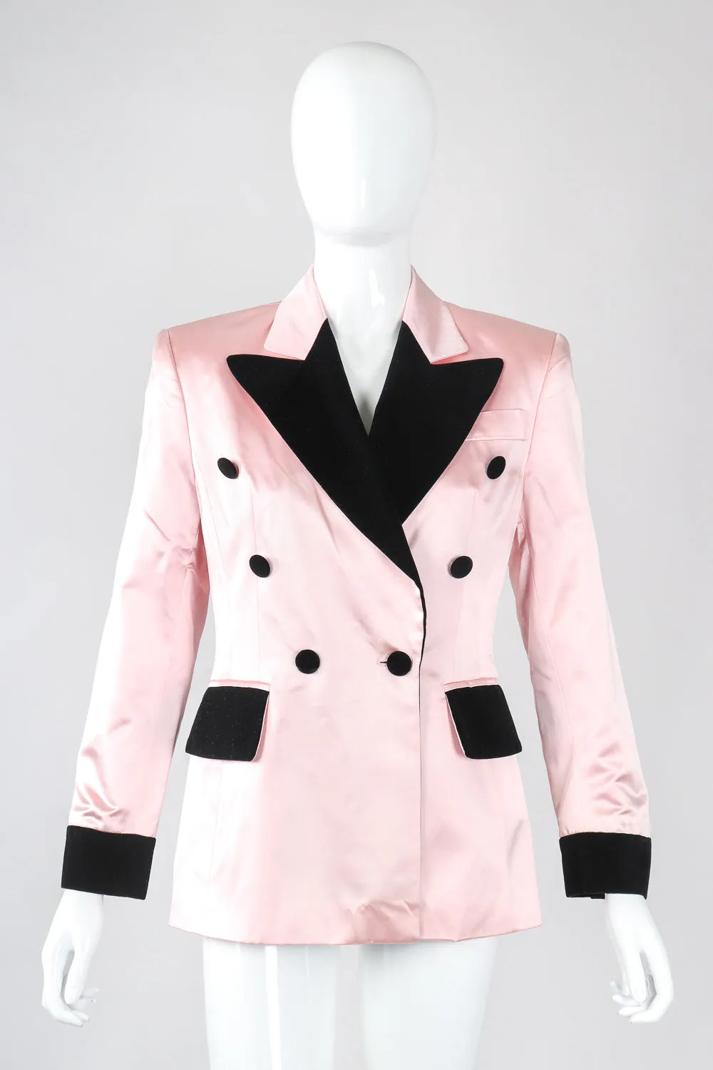 Satin Contrast Tuxedo Jacket