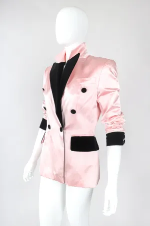 Satin Contrast Tuxedo Jacket