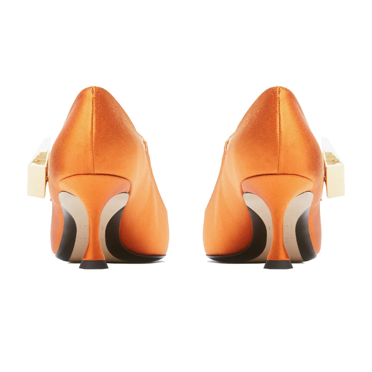 Satin Toe Cap Mary Jane Pump