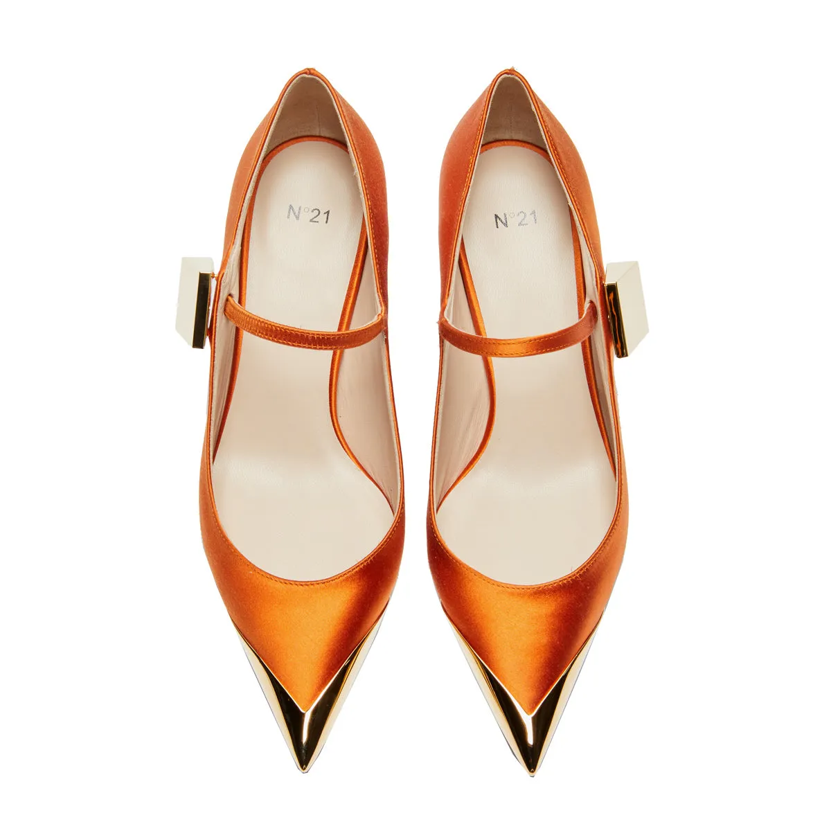 Satin Toe Cap Mary Jane Pump