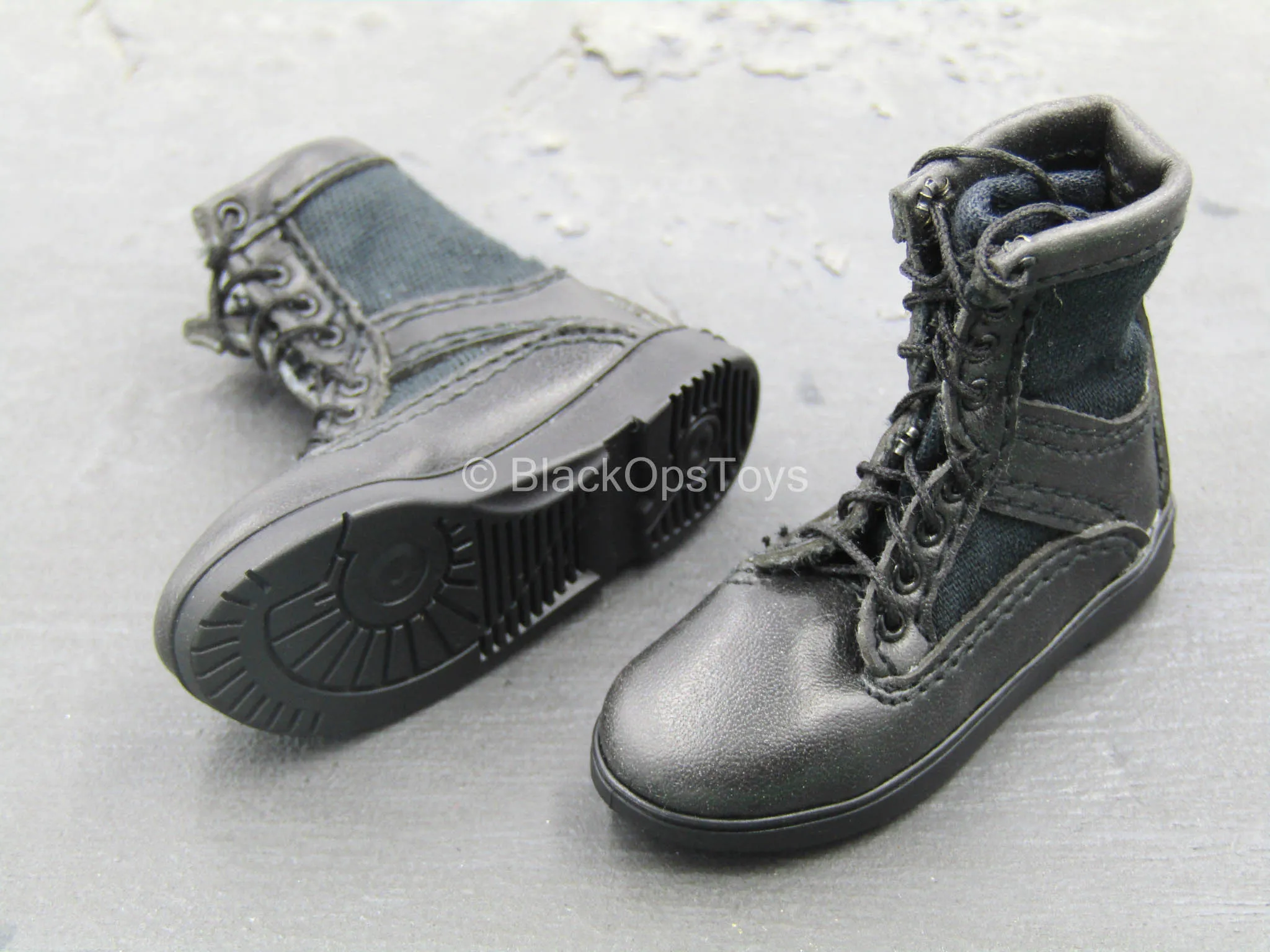 Speed - LAPD SWAT - Black Combat Boots (Foot Type)
