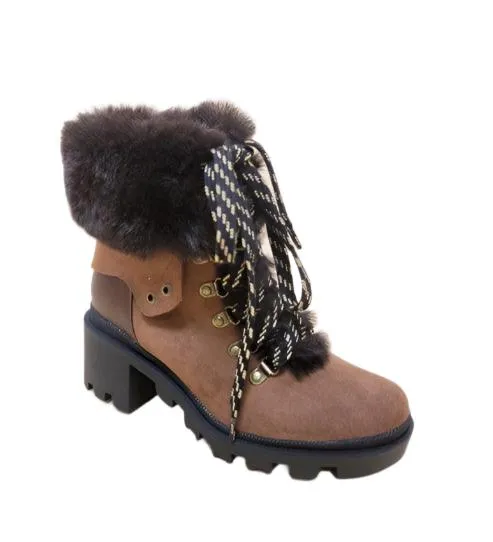 Vini-Fur Combat Boots Womens