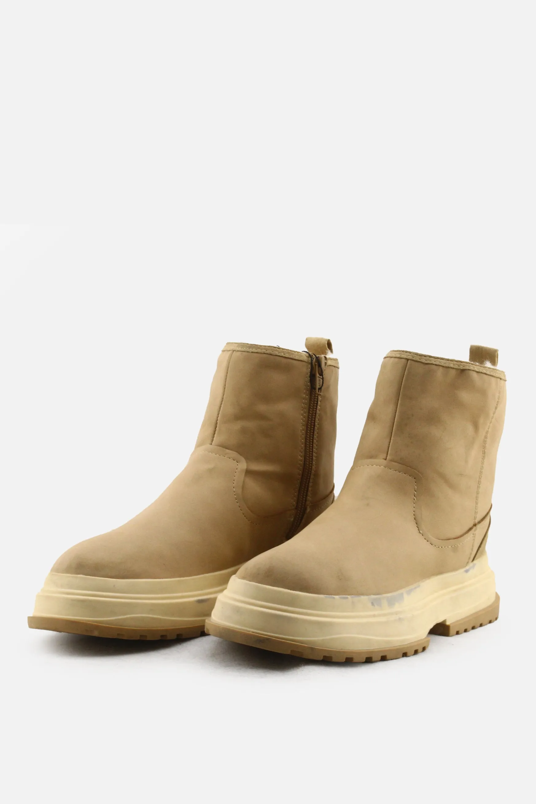Zara Zipper Snow Boots | Suede